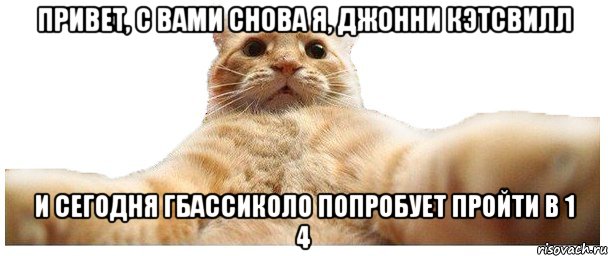 Привет, с вами снова я, Джонни Кэтсвилл и сегодня Гбассиколо попробует пройти в 1 4, Мем   Кэтсвилл