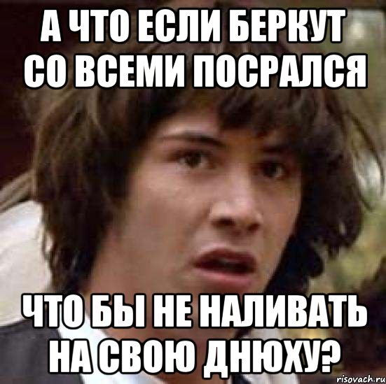 А что если Беркут со всеми посрался Что бы не наливать на свою днюху?, Мем А что если (Киану Ривз)