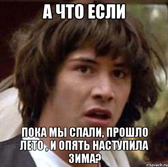 А что если пока мы спали, прошло лето , и опять наступила зима?, Мем А что если (Киану Ривз)