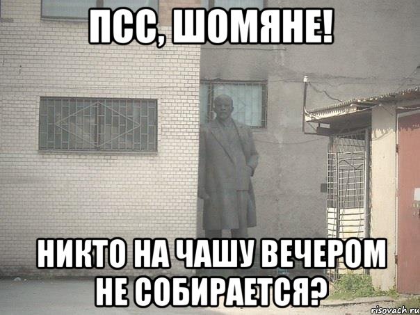 псс, шомяне! никто на чашу вечером не собирается?, Мем  Ленин за углом (пс, парень)