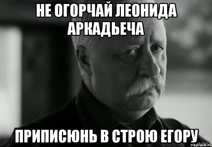 Не огорчай Леонида аркадьеча Приписюнь в строю Егору, Мем Не расстраивай Леонида Аркадьевича