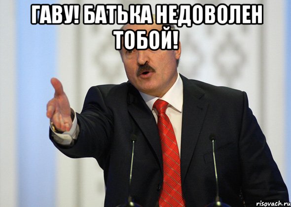 ГавУ! батька недоволен тобой! , Мем лукашенко