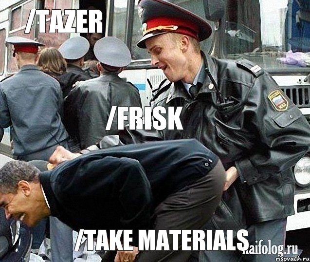 /tazer /frisk /take materials, Комикс Мент