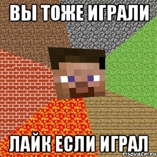 вы тоже играли лайк если играл, Мем Миникрафтер