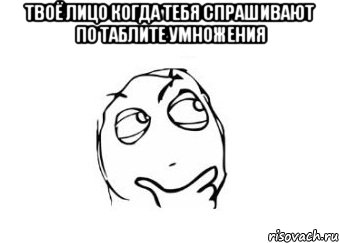 твоё лицо когда тебя спрашивают по таблите умножения , Мем Мне кажется или