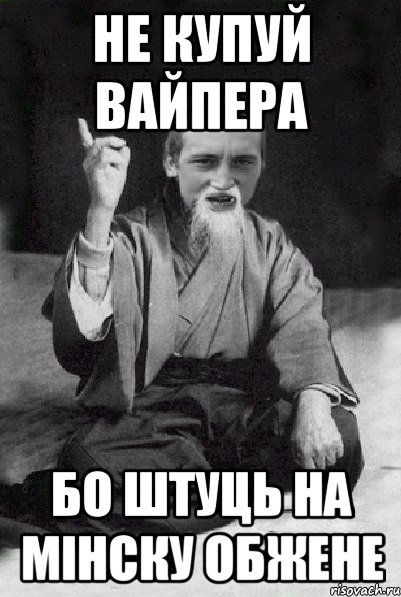 не купуй вайпера бо Штуць на мінску обжене, Мем Мудрий паца