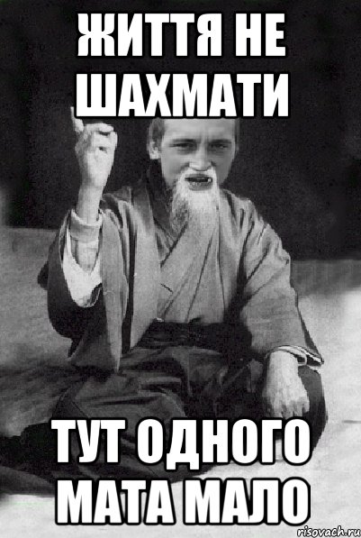 життя не шахмати тут одного мата мало, Мем Мудрий паца