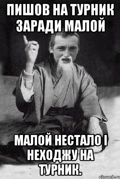 Пишов на турник заради малой малой нестало і неходжу на турник., Мем Мудрий паца