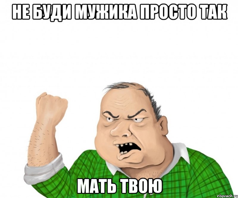 не буди мужика просто так мать твою, Мем мужик