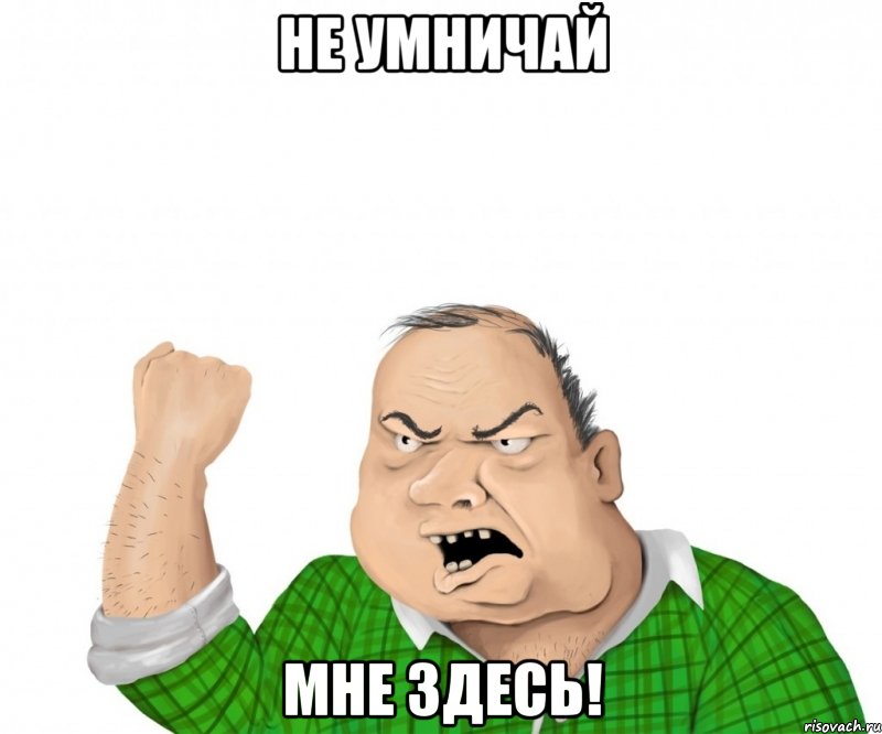 Не умничай мне здесь!, Мем мужик