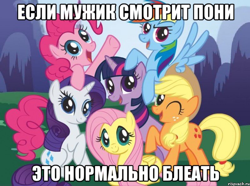 Если мужик смотрит пони Это нормально блеать, Мем My little pony