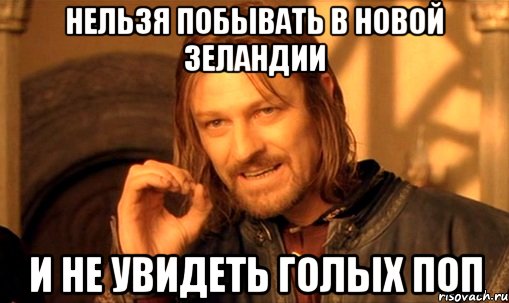 НЕЛЬЗЯ ПОБЫВАТЬ В НОВОЙ ЗЕЛАНДИИ И НЕ УВИДЕТЬ ГОЛЫХ ПОП, Мем Нельзя просто так взять и (Боромир мем)