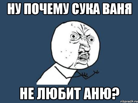 Ну почему сука Ваня Не любит Аню?, Мем Ну почему