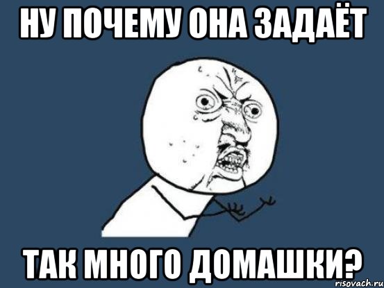 Ну почему она задаёт Так много домашки?, Мем Ну почему