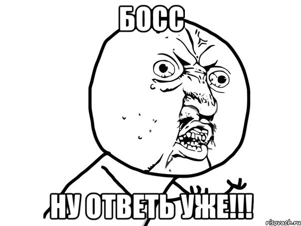 БОСС НУ ОТВЕТЬ УЖЕ!!!, Мем Ну почему (белый фон)