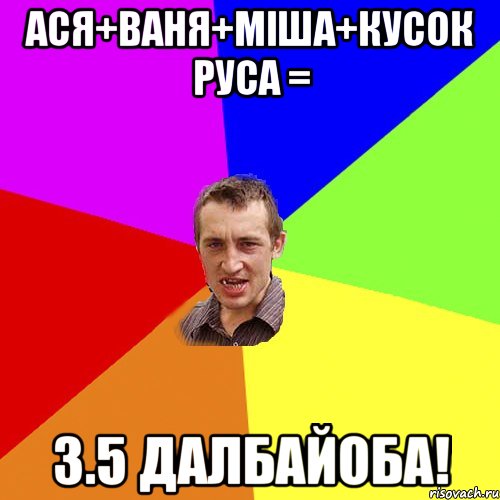 Ася+Ваня+Міша+кусок Руса = 3.5 далбайоба!, Мем Чоткий паца