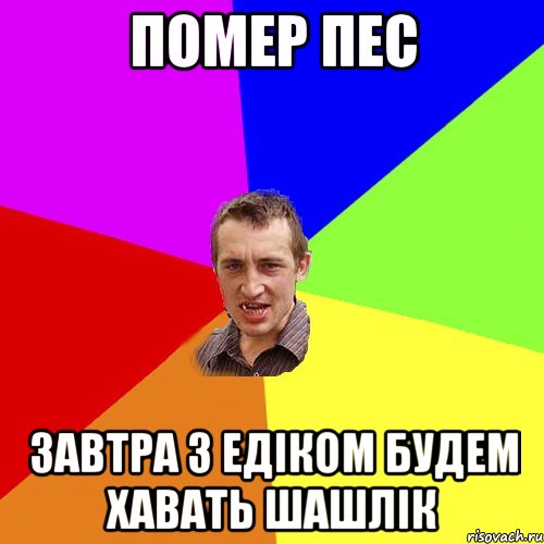 помер пес завтра з едіком будем хавать шашлік, Мем Чоткий паца