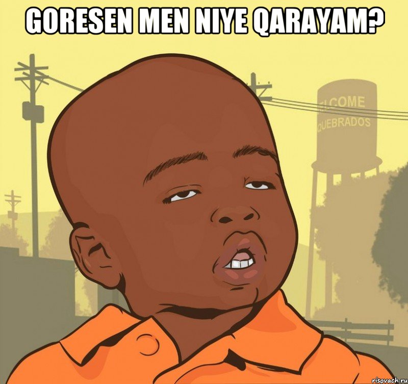 Goresen men niye QARAYAM? , Мем Пацан наркоман