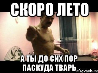 скоро лето а ты до сих пор паскуда тварь