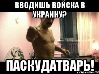 ВВОДИШЬ ВОЙСКА В УКРАИНУ? ПАСКУДАТВАРЬ!, Мем Паскуда тварь