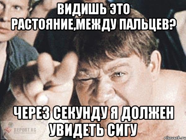 ВИДИШЬ ЭТО РАСТОЯНИЕ,МЕЖДУ ПАЛЬЦЕВ? ЧЕРЕЗ СЕКУНДУ Я ДОЛЖЕН УВИДЕТЬ СИГУ, Мем пасть порву