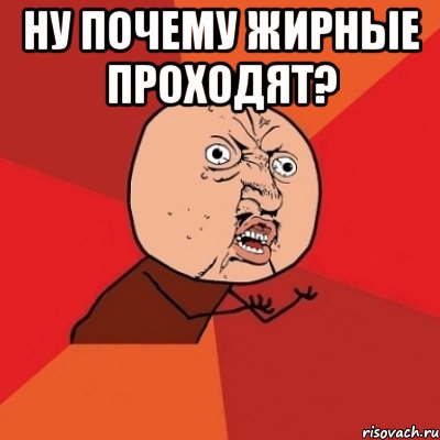 ну почему жирные проходят? , Мем Почему