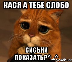 Кася а тебе слобо сиськи показать?^_^