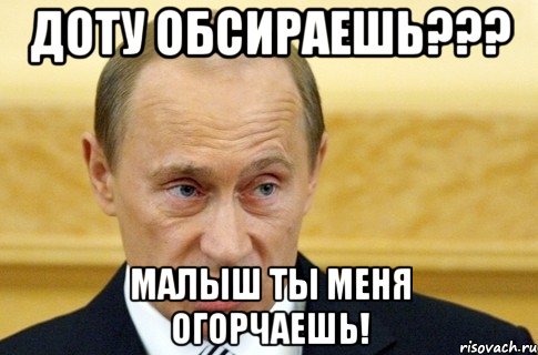 Доту обсираешь??? Малыш ты меня огорчаешь!, Мем путин