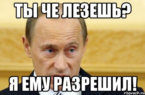 ты че лезешь? я ему разрешил!, Мем путин