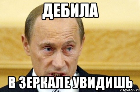 Дебила в зеркале увидишь, Мем путин