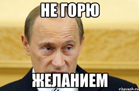 не горю желанием, Мем путин