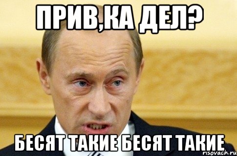 прив,ка дел? бесят такие бесят такие, Мем путин