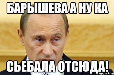 Барышева а ну ка Сьебала отсюда!, Мем путин