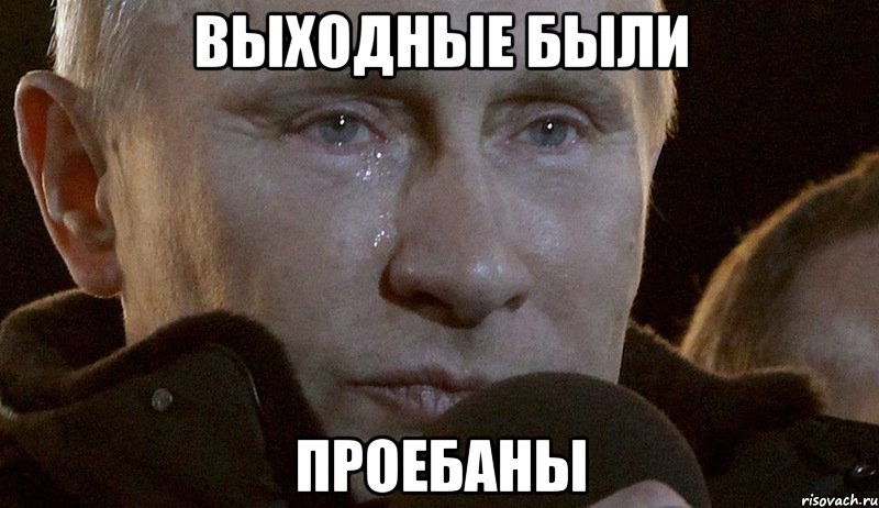 Выходные были Проебаны, Мем Плачущий Путин