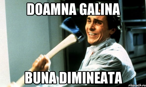 DOAMNA GALINA BUNA DIMINEATA