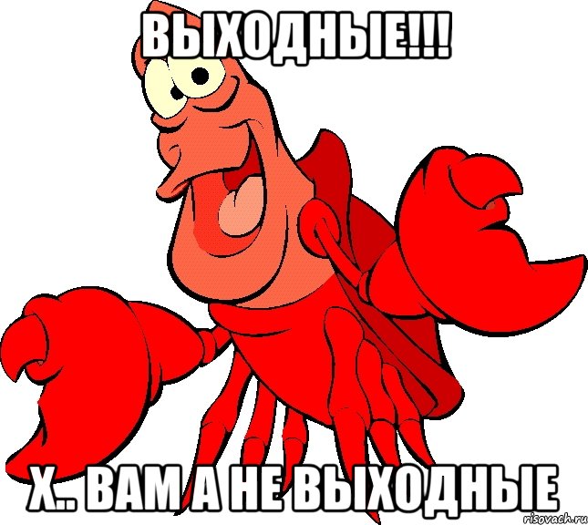 Выходные!!! Х.. Вам а не выходные