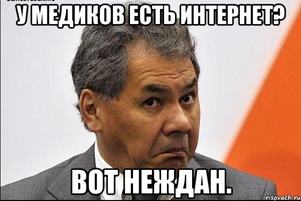 У медиков есть интернет? Вот неждан., Мем Шойгу