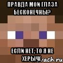 Правда мои глаза бесконечны? Если нет, то я не херыч(, Мем стив