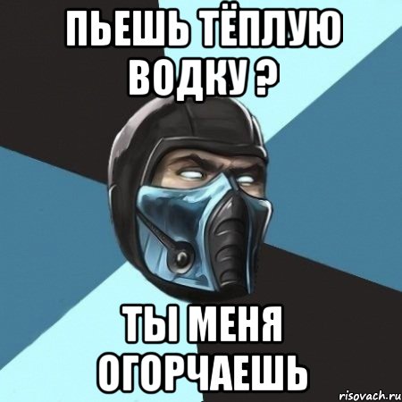 Пьешь Тёплую водку ? Ты меня огорчаешь, Мем Саб-Зиро