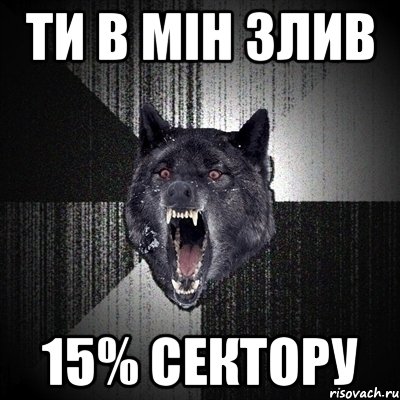 ти в мін злив 15% сектору, Мем Сумасшедший волк