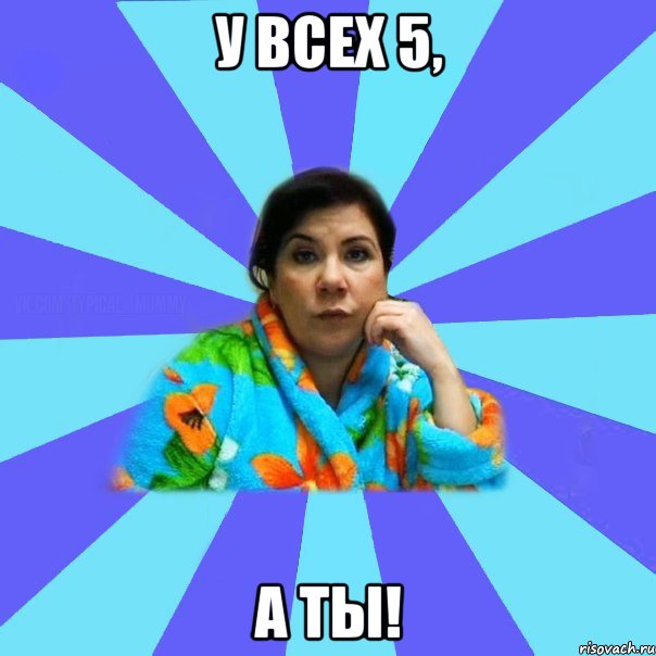 у всех 5, а ты!, Мем типичная мама