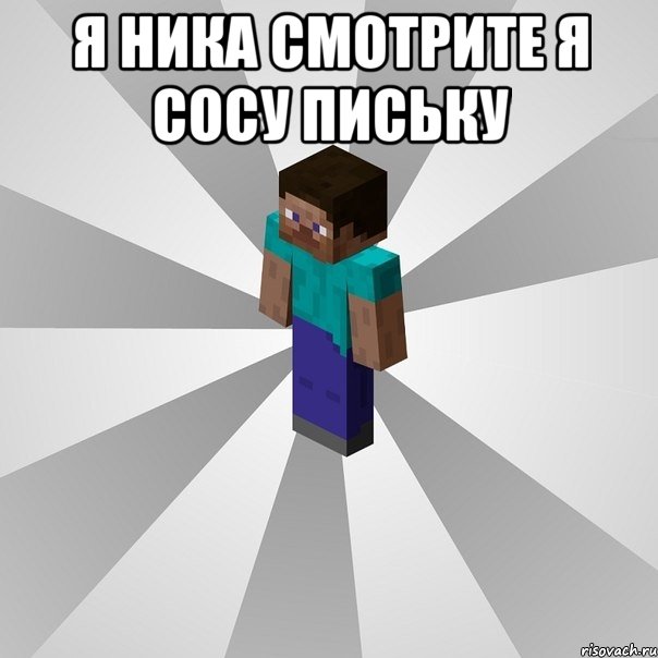 я ника смотрите я сосу письку , Мем Типичный игрок Minecraft