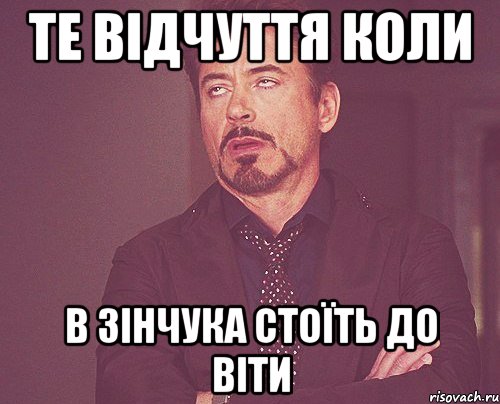 ТЕ ВІДЧУТТЯ КОЛИ В ЗІНЧУКА СТОЇТЬ ДО ВІТИ, Мем твое выражение лица