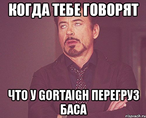 когда тебе говорят что у Gortaigh перегруз баса, Мем твое выражение лица