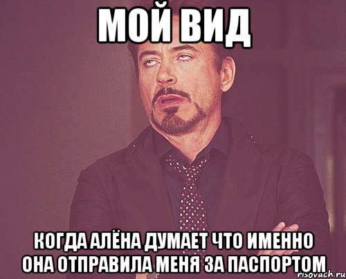 мой вид когда алёна думает что именно она отправила меня за паспортом, Мем твое выражение лица