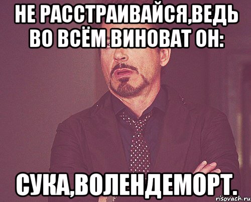 Не расстраивайся,ведь во всём виноват он: Сука,Волендеморт., Мем твое выражение лица