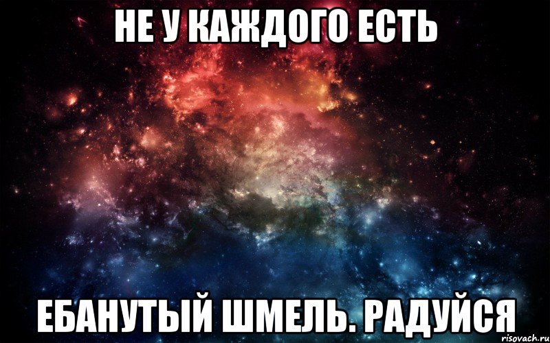 не у каждого есть ебанутый шмель. радуйся