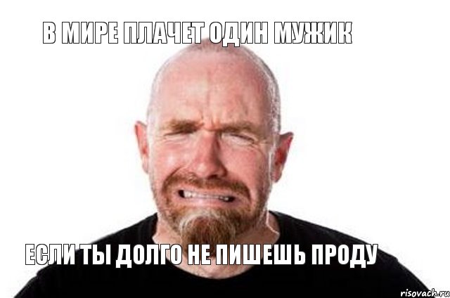 В мире плачет один мужик если ты долго не пишешь проду, Комикс В мире плачет один лысый мужик е