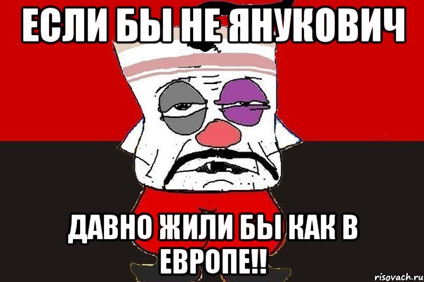 Если бы не Янукович Давно жили бы как в Европе!!