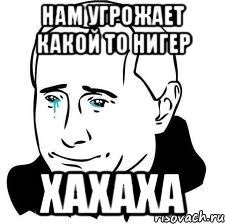 Нам угрожает какой то Нигер ХАхаха, Мем  Володя Путин